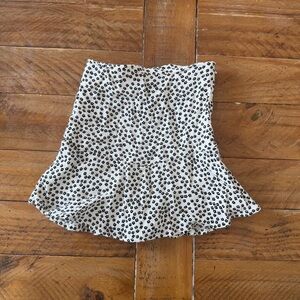 Zara Black and White Polka Dot Skirt